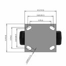 6 inch Heavy Duty Rigid Caster, 2 inch wide Phenolic Wheel, USA Made