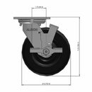 6 inch Heavy Duty Brake Caster, 2 inch wide Phenolic Wheel, USA Made