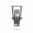6 inch Heavy Duty Rubber Wheel Rigid Caster with Precision Ball Bearings, USA Made