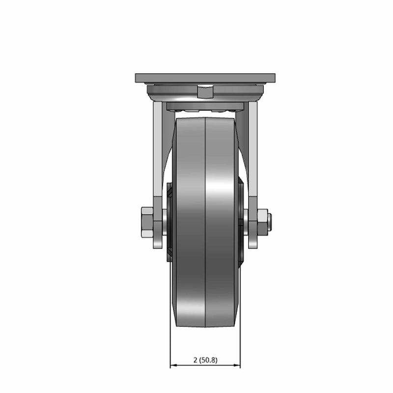 6 inch Heavy Duty Performance Rubber Wheel Caster with Precision Ball Bearings, USA Made