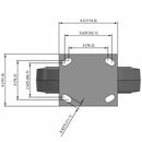 8 inch Heavy Duty Performance Rubber Rigid Caster with Precision Ball Bearings, USA Made