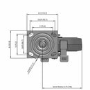 8 inch Heavy Duty Performance Rubber Brake Caster with Precision Ball Bearings, USA Made
