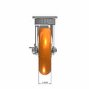 8"x2" Ergonomic Side Locking MAX-Efficiency Orange Wheel Caster