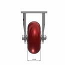 5"x2" Ergonomic Rigid Caster with MAX-Efficiency Maroon Wheel