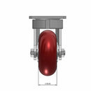 5"x2" Ergonomic Swivel Caster with MAX-Efficiency Maroon Wheel