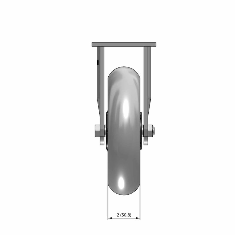 8"x2" Ergonomic Rigid Performance-Rubber Donut Wheel Caster