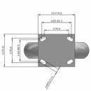 8"x2" Ergonomic Rigid Performance-Rubber Donut Wheel Caster
