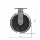 8"x2" Ergonomic Rigid Performance-Rubber Donut Wheel Caster