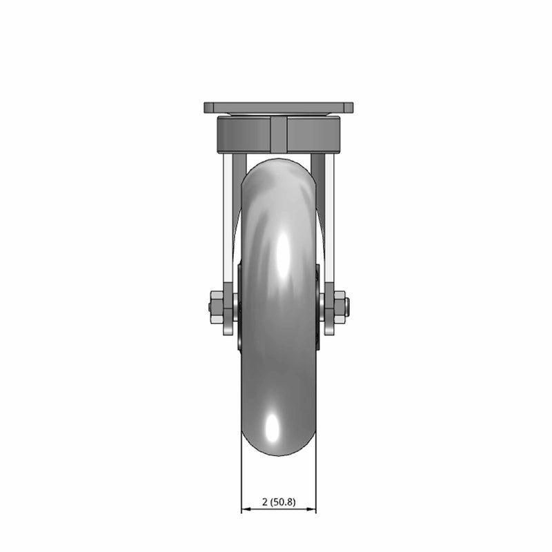 8"x2" Ergonomic Swivel Performance-Rubber Donut Wheel Caster