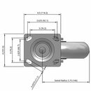 8"x2" Ergonomic Swivel Performance-Rubber Donut Wheel Caster