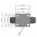 8"x2" Ergonomic Rigid Flat Performance-Rubber Wheel Caster