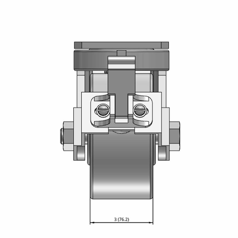 6 inch by 3 inch Heavy Duty Metal Wheel Brake Caster, USA Made Rig