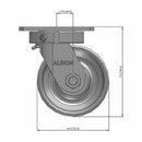 6 inch by 3 inch Heavy Duty Metal Wheel Swivel Caster, USA Made Rig
