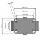 8 inch by 3 inch Heavy Duty Metal Wheel Rigid Caster, USA Made Rig