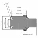 8 inch by 3 inch Heavy Duty Metal Wheel Swivel Caster, USA Made Rig