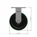 8 inch Polyurethane Heavy Duty Rigid Caster, 3 inch wide, USA Made