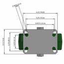 8 inch Polyurethane Heavy Duty Rigid Caster, 3 inch wide, USA Made