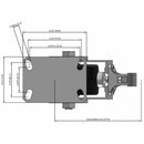 6 inch by 3 inch Heavy Duty Phenolic Wheel Brake Caster, USA Made