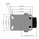 6 inch by 3 inch Heavy Duty Phenolic Wheel Swivel Caster, USA Made