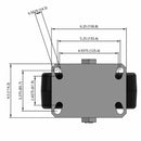 8 inch by 3 inch Heavy Duty Phenolic Wheel Rigid Caster, USA Made