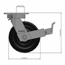 8 inch by 3 inch Heavy Duty Phenolic Wheel Brake Caster, USA Made