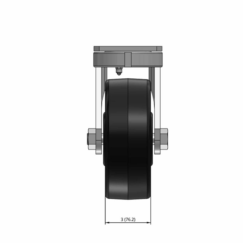 8 inch by 3 inch Heavy Duty Phenolic Wheel Swivel Caster, USA Made