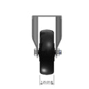 4 inch Rigid Caster with 1.25 inch wide Black Polyolefin Wheel
