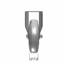 5 inch Rigid Caster with 1.25 inch wide Non-Marking Grey Rubber Wheel
