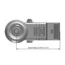 3"x1.25" Polyolefin Wheel 1/2"x1.5" Threaded Stem Total Lock Caster