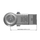 3"x1.25" TPR BB Wheel 1/2"x1.5" Threaded Stem Total Lock Caster