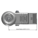 3"x1.25" TPU BB Wheel 1/2"x1.5" Threaded Stem Total Lock Caster