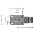 4 inch Wheel Caster with Total Lock Brake, Plate, TPR Rubber Wheel