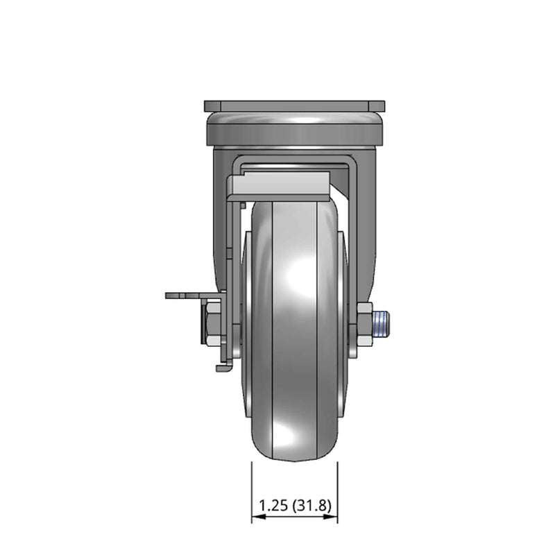4 inch Polyurethane Swivel Caster with Brake