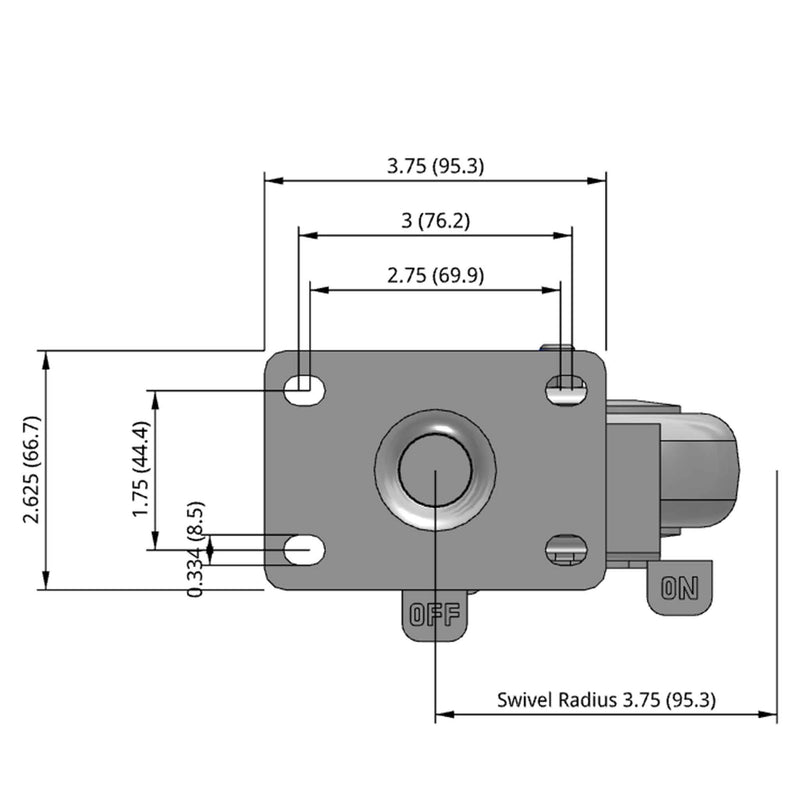 4 inch Polyurethane Swivel Caster with Brake