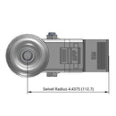 4"x1.25" Polyolefin Wheel 1/2"x1.5" Threaded Stem Total Lock Caster