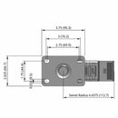 5 inch Wheel Caster with Total Lock Brake, Plate, TPR Rubber Wheel