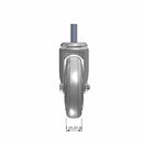 5"x1.25" TPU BB Wheel 1/2"x1.5" Threaded Stem Swivel Caster