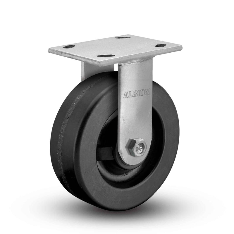 5"x2" HD Kingpinless Rigid Caster with USA-Made Phenolic Wheel