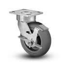 8"x2" Ergonomic Side Lock Performance-Rubber Donut Wheel Caster