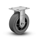 8"x2" Ergonomic Rigid Flat Performance-Rubber Wheel Caster