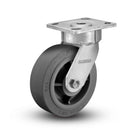 8"x2" Ergonomic Swivel Flat Performance-Rubber Wheel Caster