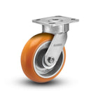 6"x2" Ergonomic Swivel Caster with MAX-Efficiency Orange Wheel