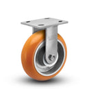 6"x2" Ergonomic Rigid Caster with MAX-Efficiency Orange Wheel