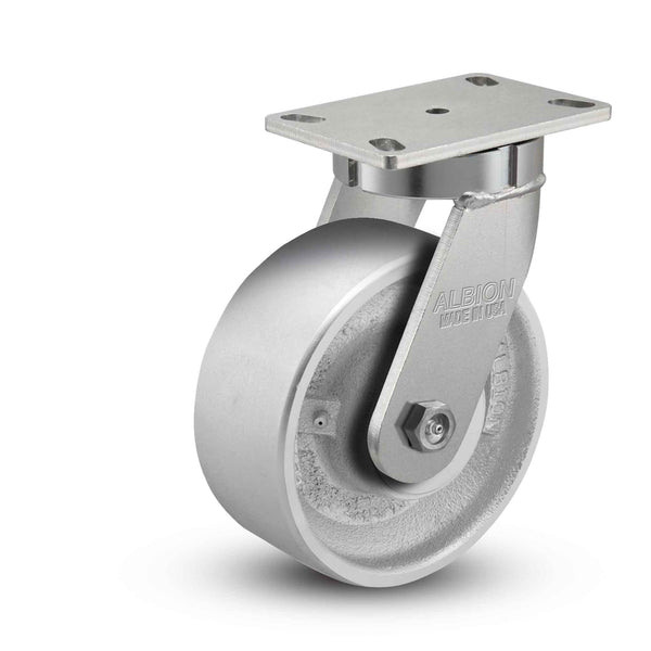 6 inch by 3 inch Heavy Duty Metal Wheel Swivel Caster, USA Made Rig