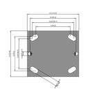 4 inch Heavy Duty Rigid Caster, USA Made TPR Rubber Wheel, 2 inch wide