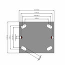 4 inch Heavy Duty Rigid Caster, USA Polyurethane Wheel, 2 inch wide