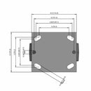 5 inch Heavy Duty Rigid Caster, USA Made TPR Rubber Wheel, 2 inch wide
