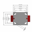 6 inch Heavy Duty Polyurethane Wheel Rigid Caster, High Capacity