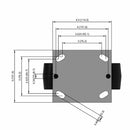 6 inch Heavy Duty Rigid Caster, USA Polypropylene Wheel, 2 inch wide