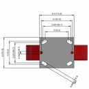8 inch Heavy Duty Polyurethane Wheel Rigid Caster, High Capacity